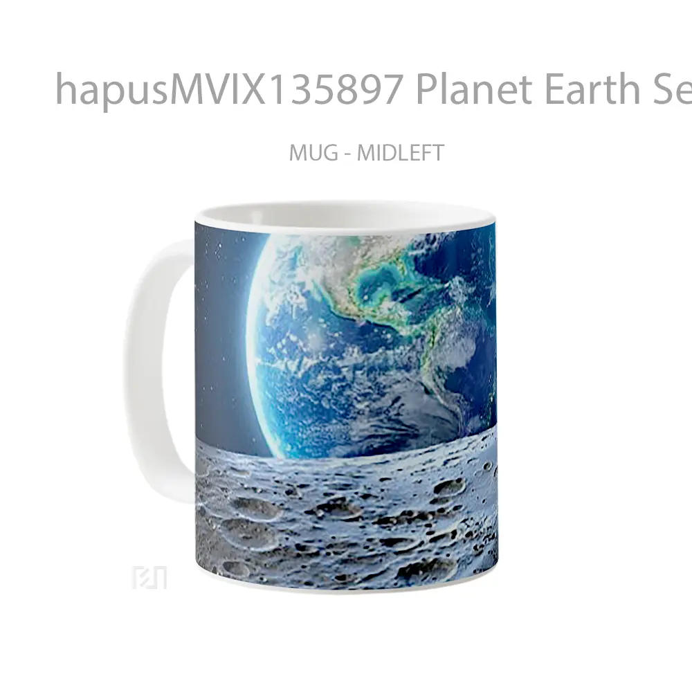 Mug Planet Earth Seen From The Moon Gelas Astronomi - All-side / Desain