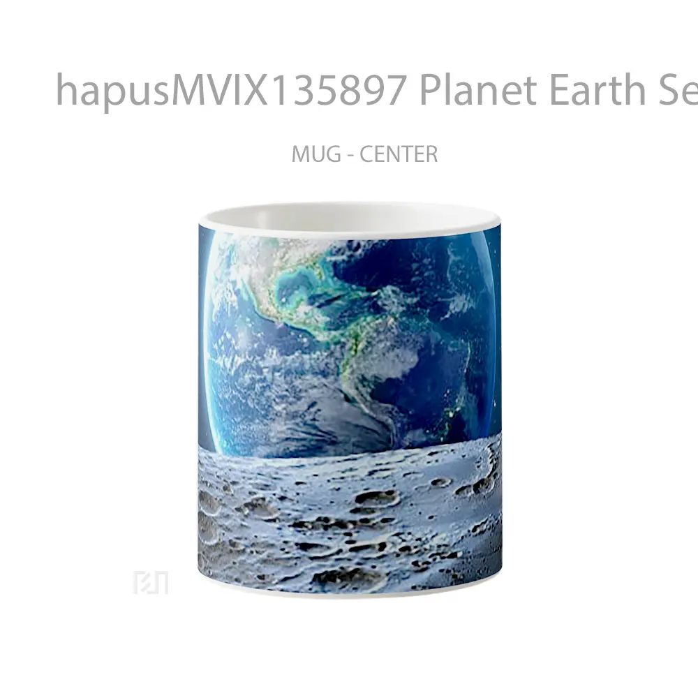 Mug Planet Earth Seen From The Moon Gelas Astronomi