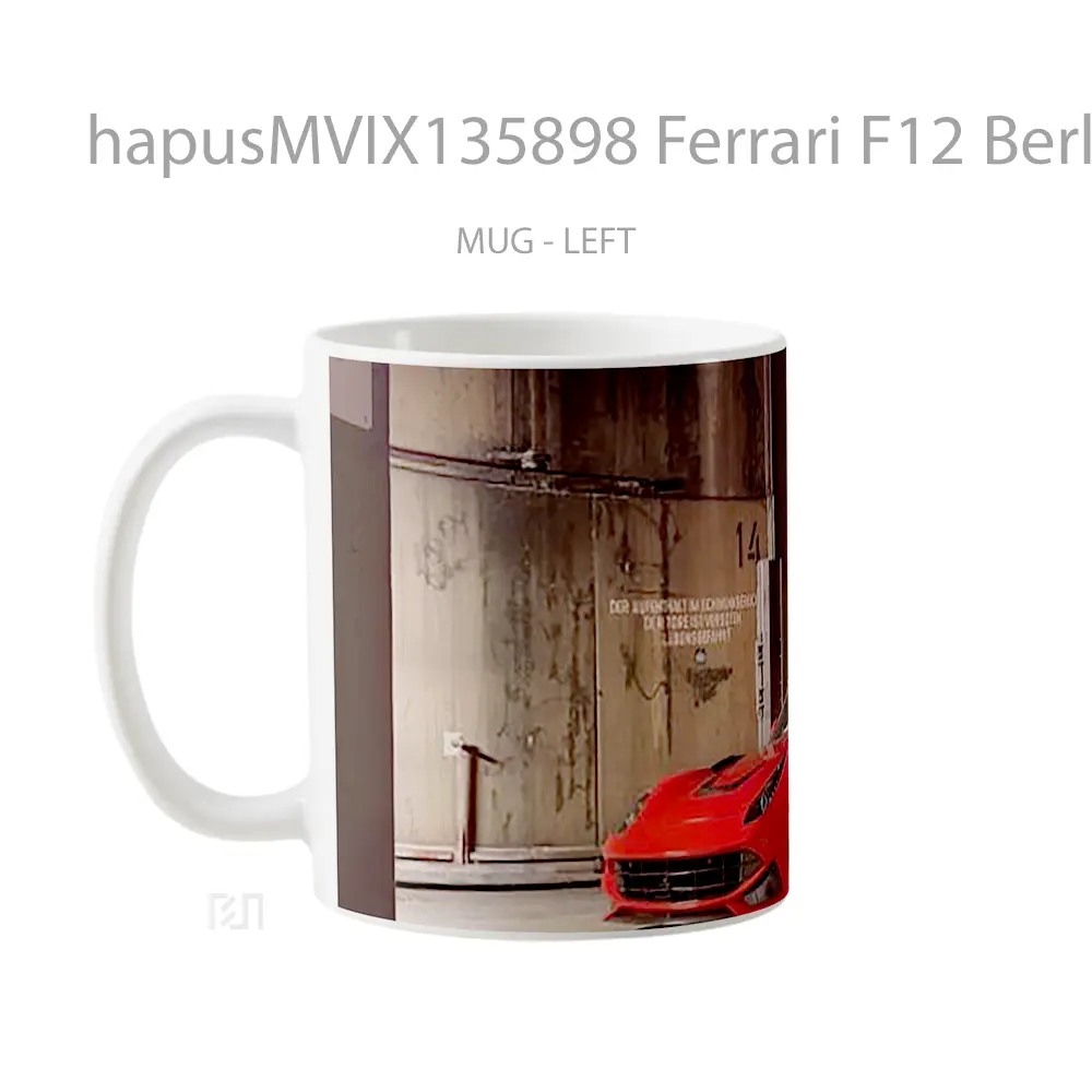 Mug Ferrari F12 Berlinetta Novitec Rosso N Largo Cangkir Mobil - All-side / Desain