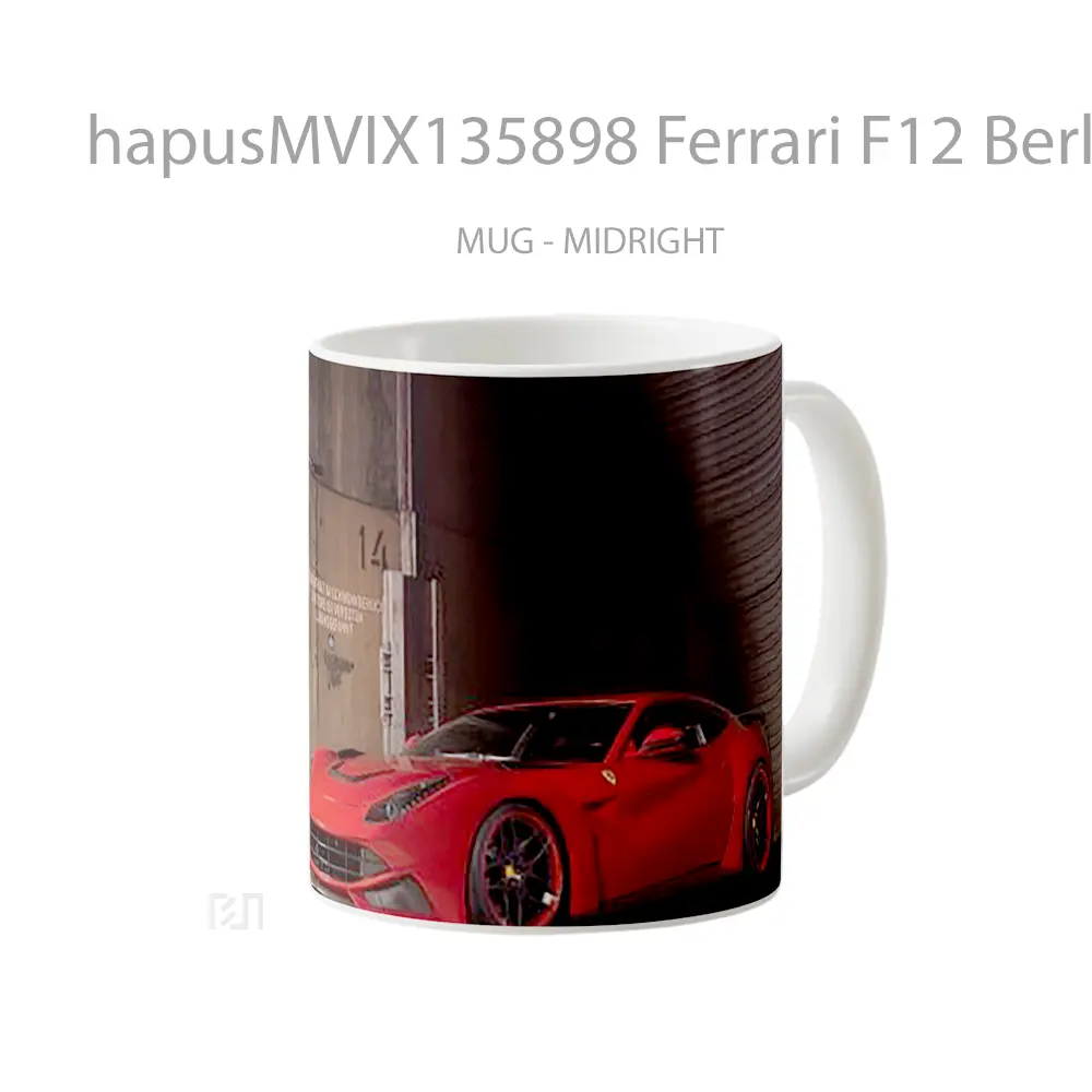 Mug Ferrari F12 Berlinetta Novitec Rosso N Largo Cangkir Mobil - All-side / Desain