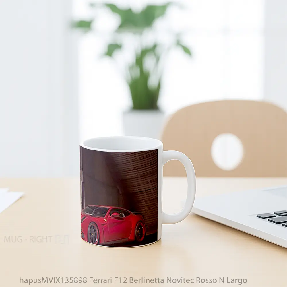 Mug Ferrari F12 Berlinetta Novitec Rosso N Largo Cangkir Mobil - All-side / Desain