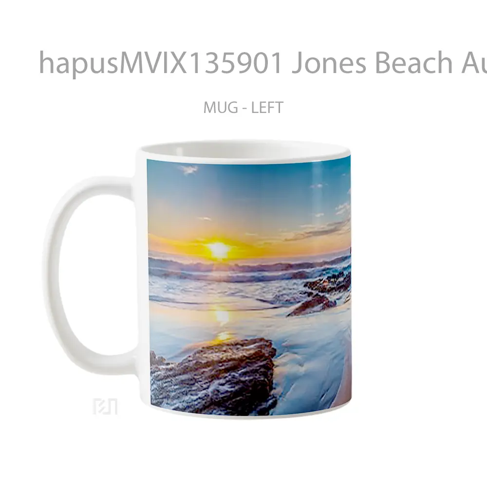 Mug Jones Beach Australia Gelas Pemandangan Alam - All-side / Desain