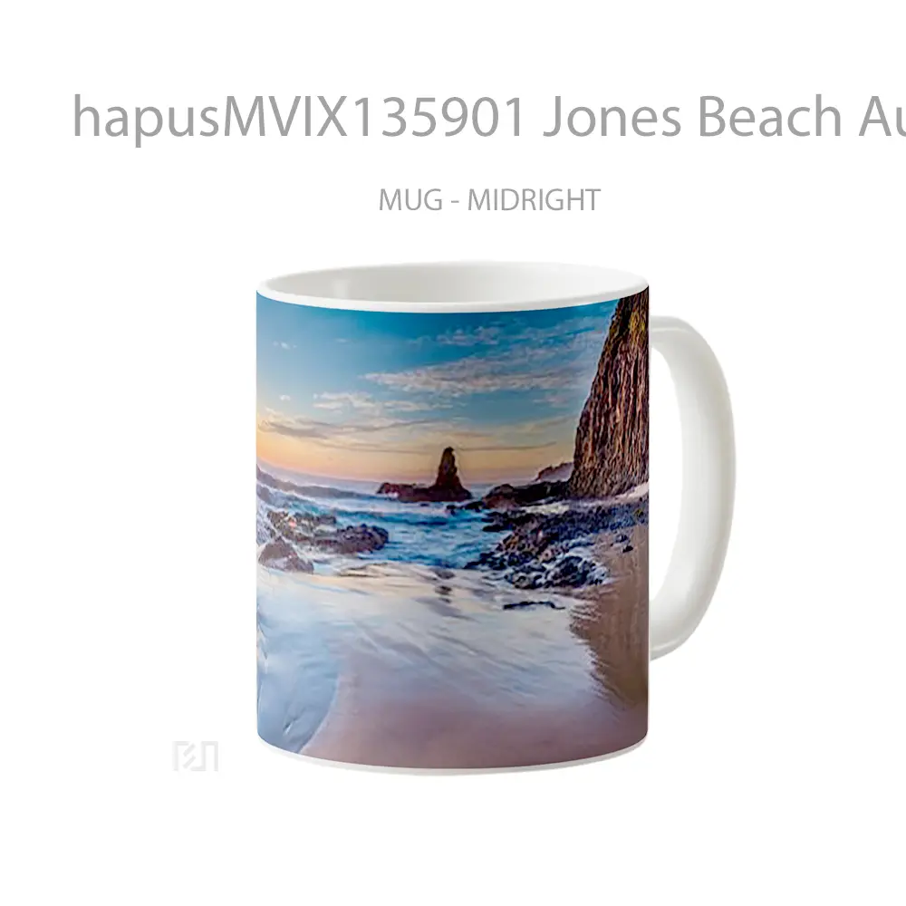 Mug Jones Beach Australia Gelas Pemandangan Alam - All-side / Desain