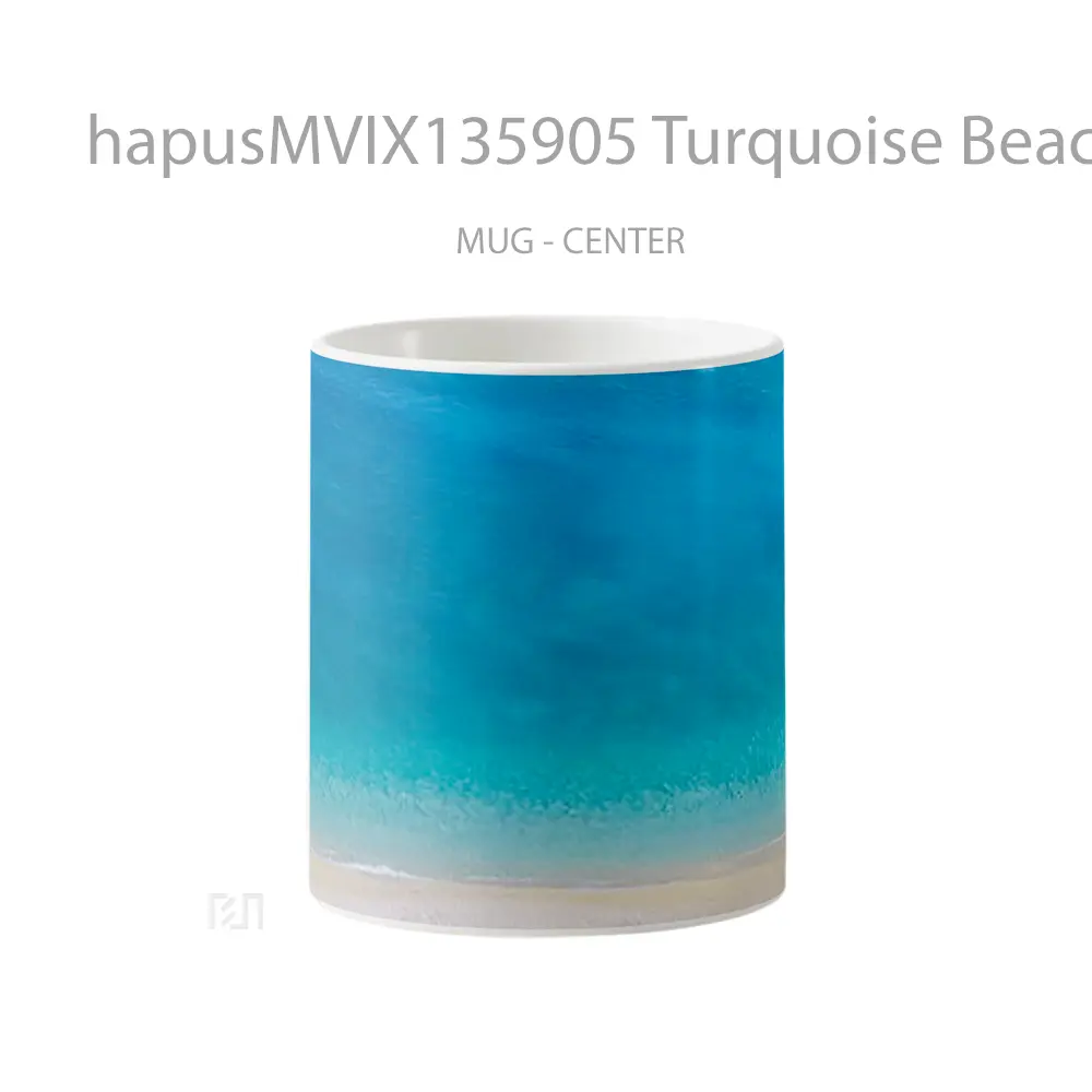 Mug Turquoise Beach Island Aerial View Gelas Pemandangan Alam