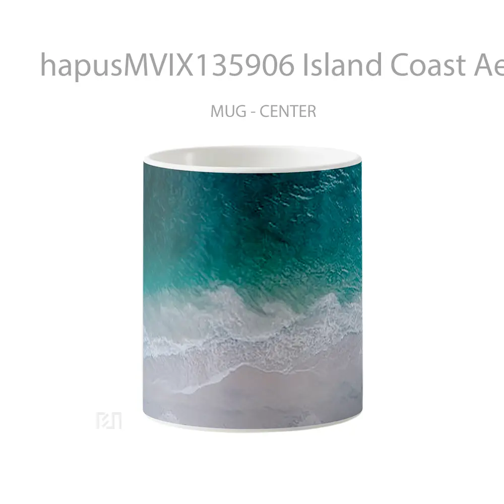 Mug Island Coast Aerial View Gelas Pemandangan Alam