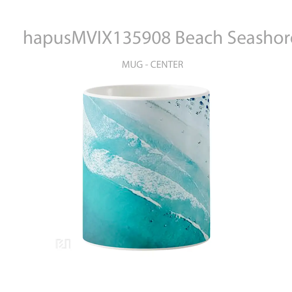 Mug Beach Seashore Aerial View Gelas Pemandangan Alam