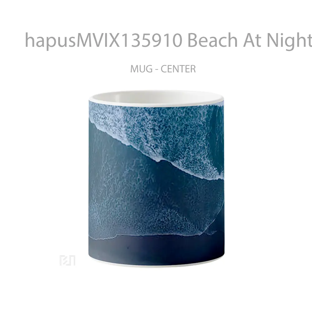 Mug Beach At Night Top View Gelas Pemandangan Alam