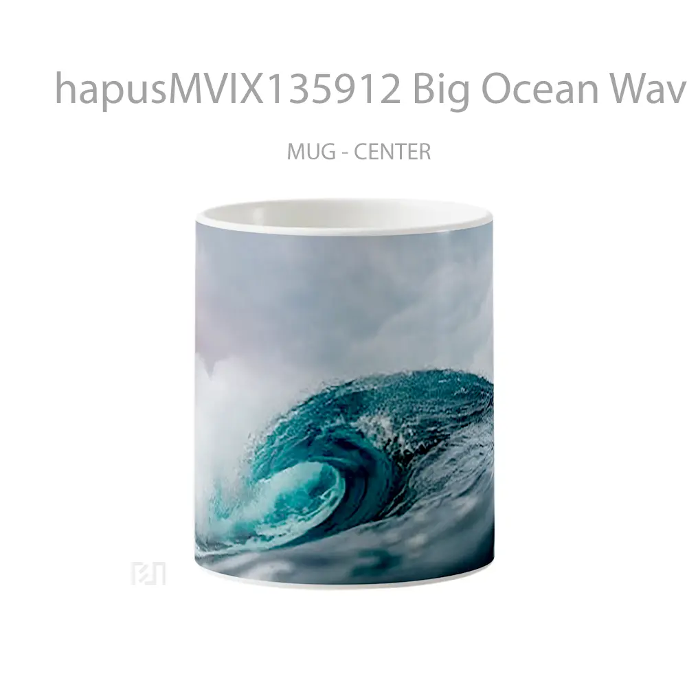Mug Big Ocean Wave Gelas Pemandangan Alam