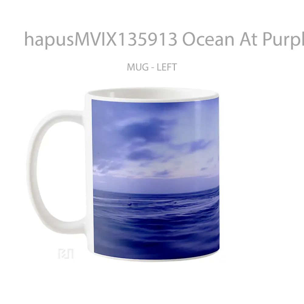 Mug Ocean At Purple Nightfall Gelas Pemandangan Alam - All-side / Desain