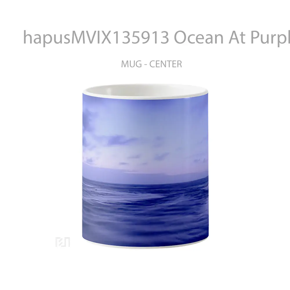 Mug Ocean At Purple Nightfall Gelas Pemandangan Alam