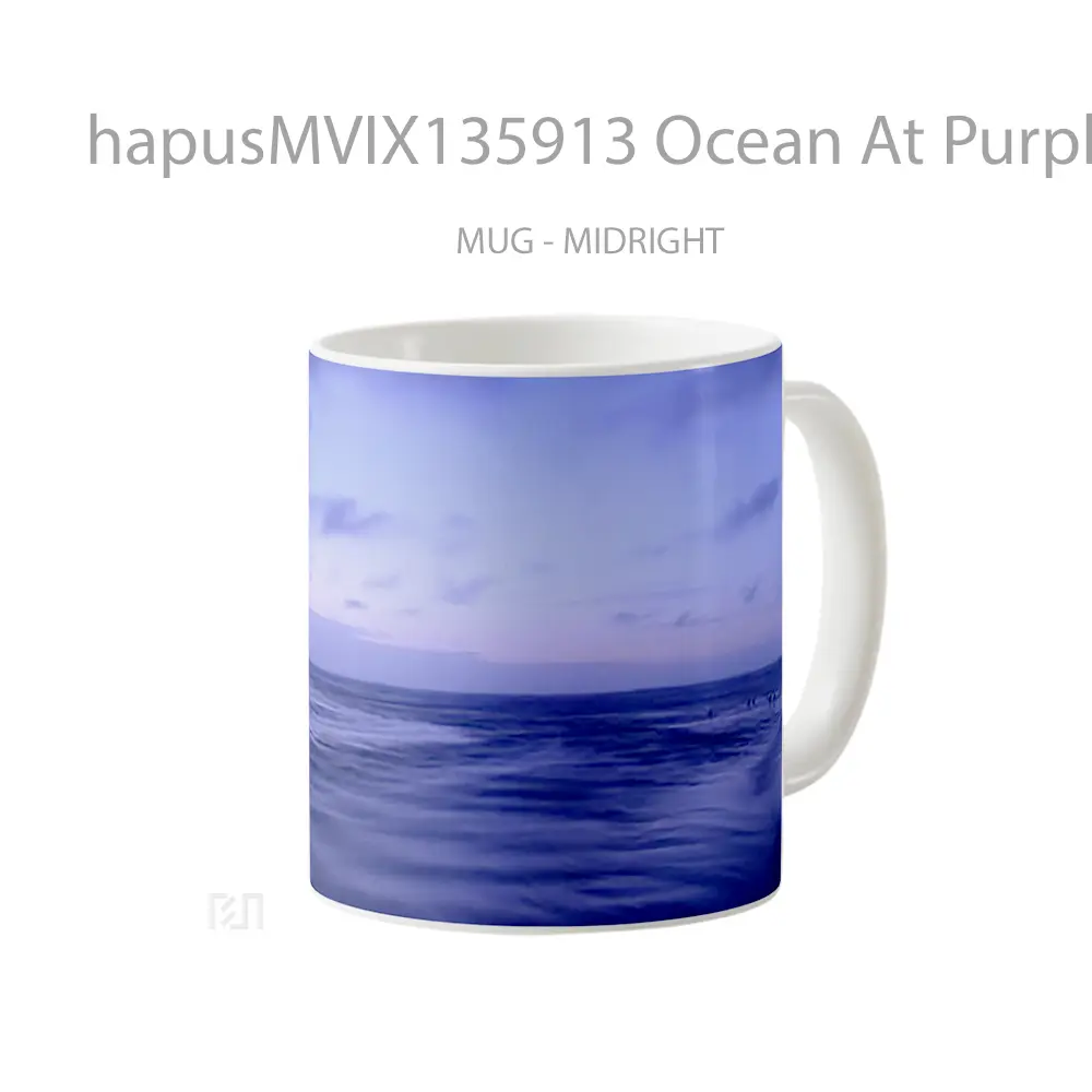 Mug Ocean At Purple Nightfall Gelas Pemandangan Alam - All-side / Desain