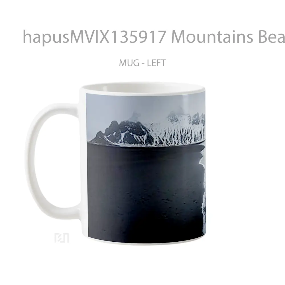 Mug Mountains Beach In Winter Gelas Pemandangan Alam - All-side / Desain