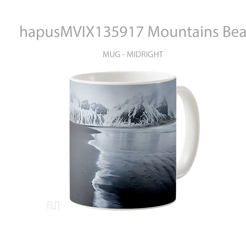Mug Mountains Beach In Winter Gelas Pemandangan Alam - All-side / Desain