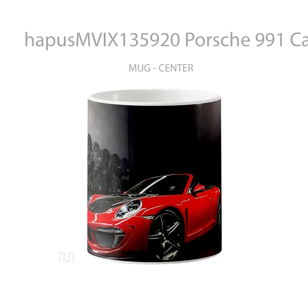 Mug Porsche 991 Carrera Cabriolet Stinger Cangkir Mobil