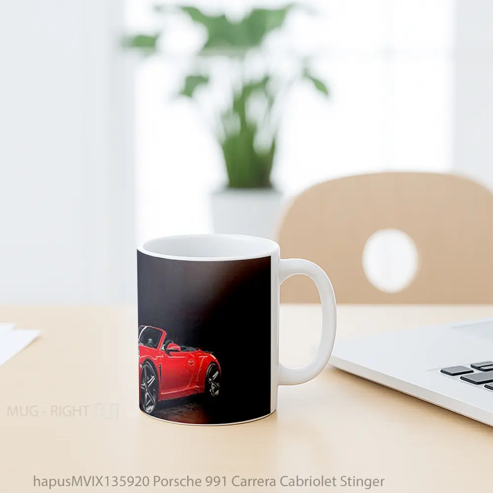 Mug Porsche 991 Carrera Cabriolet Stinger Cangkir Mobil - All-side / Desain