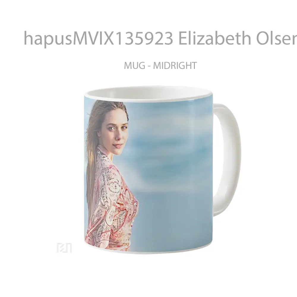 Mug Elizabeth Olsen In Beach Gelas Pemandangan Alam - All-side / Desain
