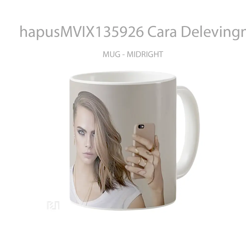 Mug Cara Delevingne V3 Gelas Keramik Unik - All-side / Desain
