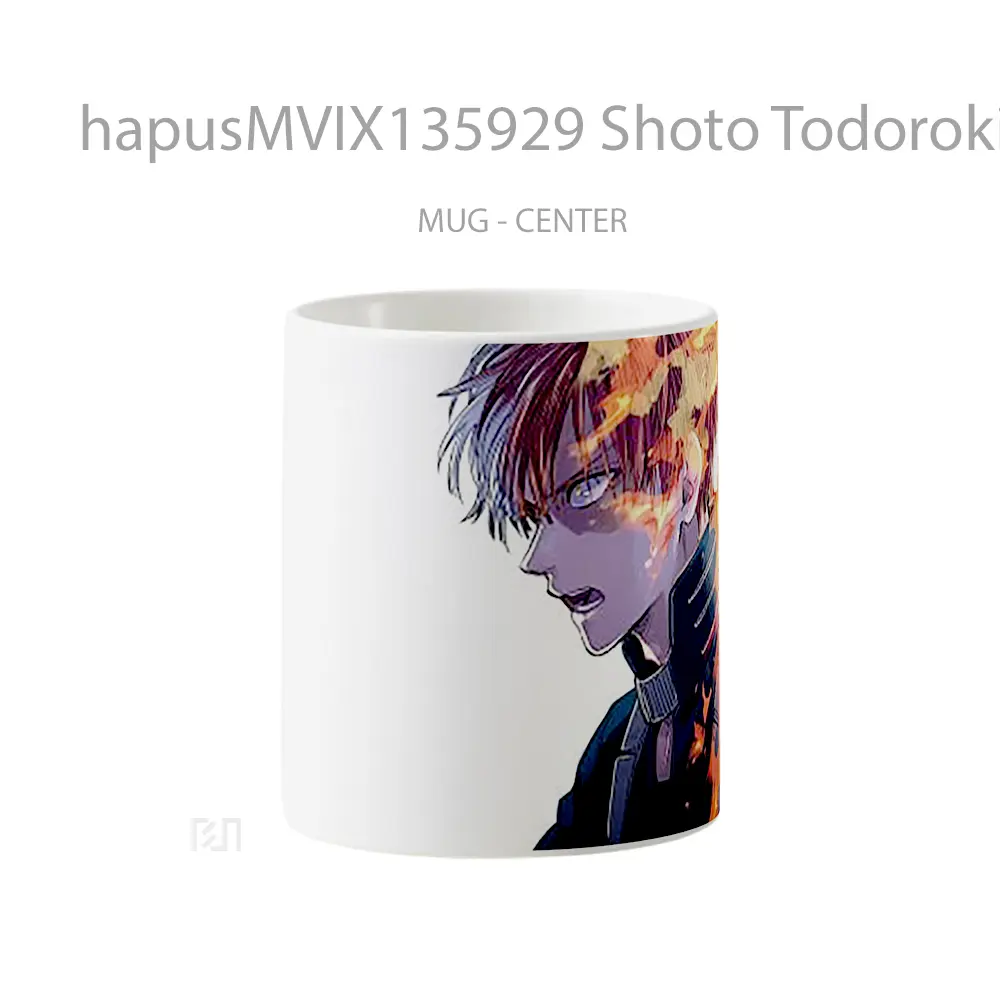 Mug Shoto Todoroki My Hero Academia V1 Cangkir Anime