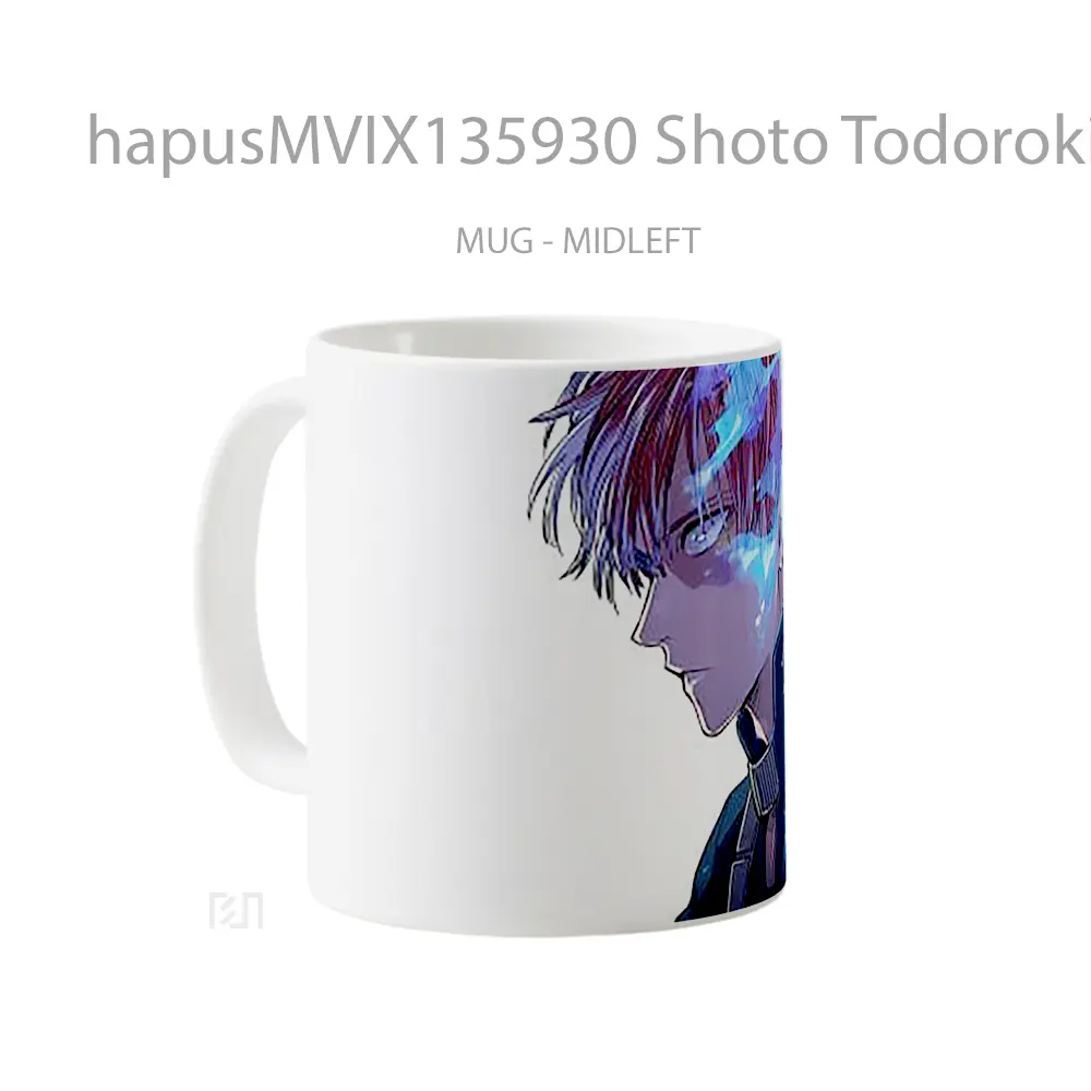 Mug Shoto Todoroki My Hero Academia V2 Cangkir Anime - All-side / Desain