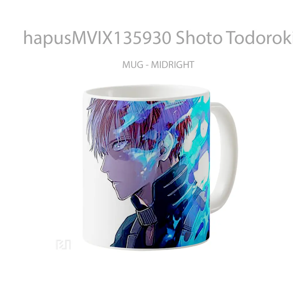 Mug Shoto Todoroki My Hero Academia V2 Cangkir Anime - All-side / Desain