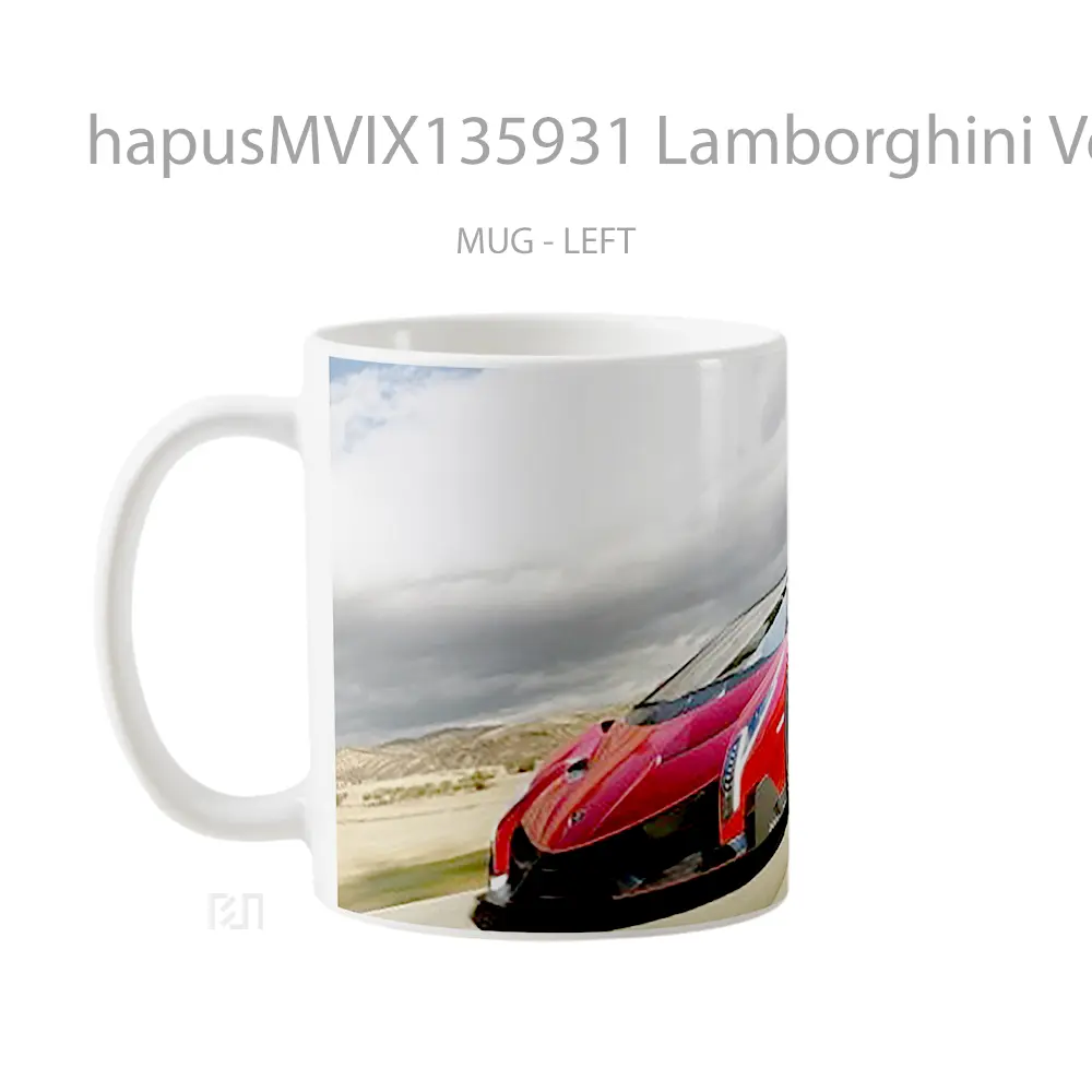 Mug Lamborghini Veneno Roadster V1 Cangkir Mobil - All-side / Desain