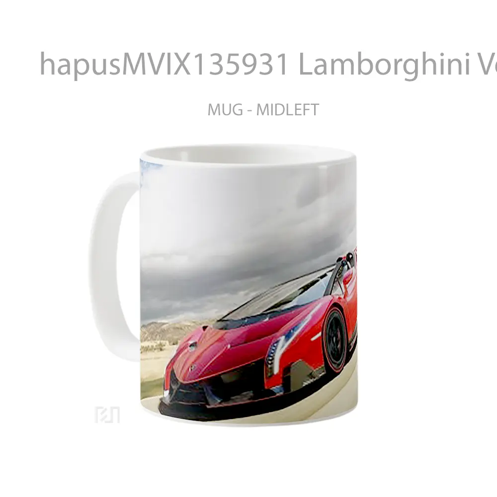 Mug Lamborghini Veneno Roadster V1 Cangkir Mobil - All-side / Desain