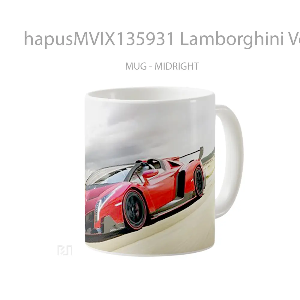 Mug Lamborghini Veneno Roadster V1 Cangkir Mobil - All-side / Desain