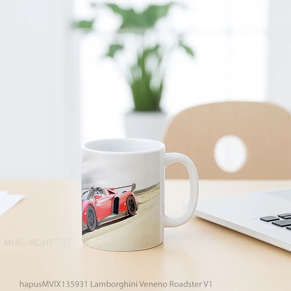 Mug Lamborghini Veneno Roadster V1 Cangkir Mobil - All-side / Desain