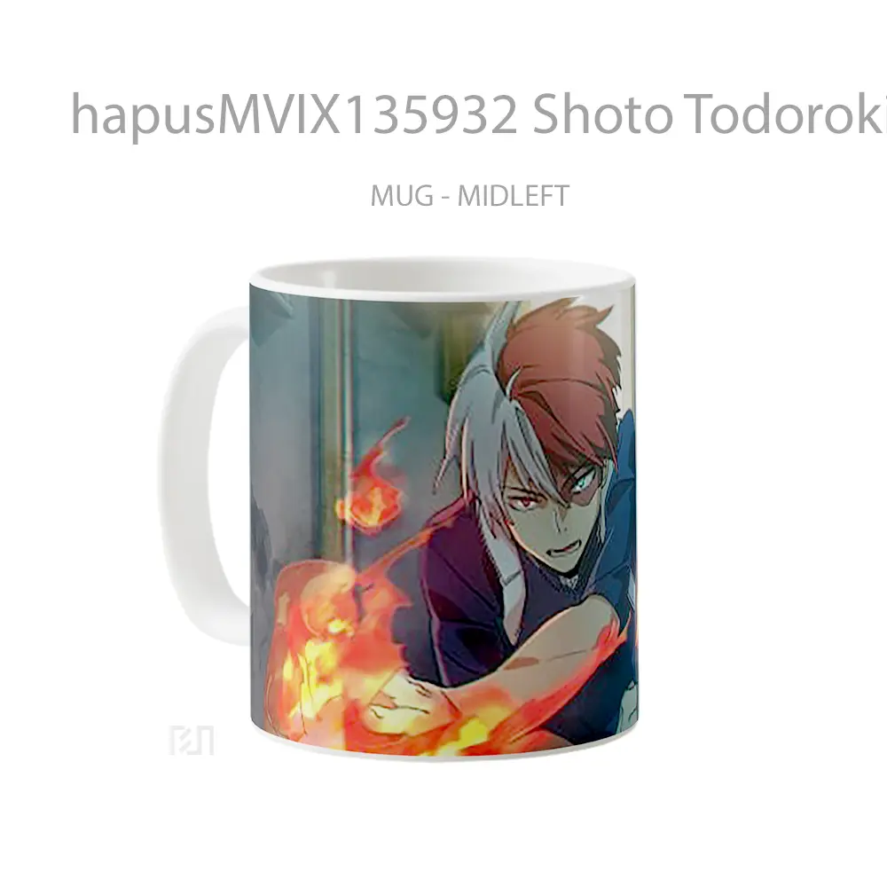 Mug Shoto Todoroki My Hero Academia V3 Cangkir Anime - All-side / Desain