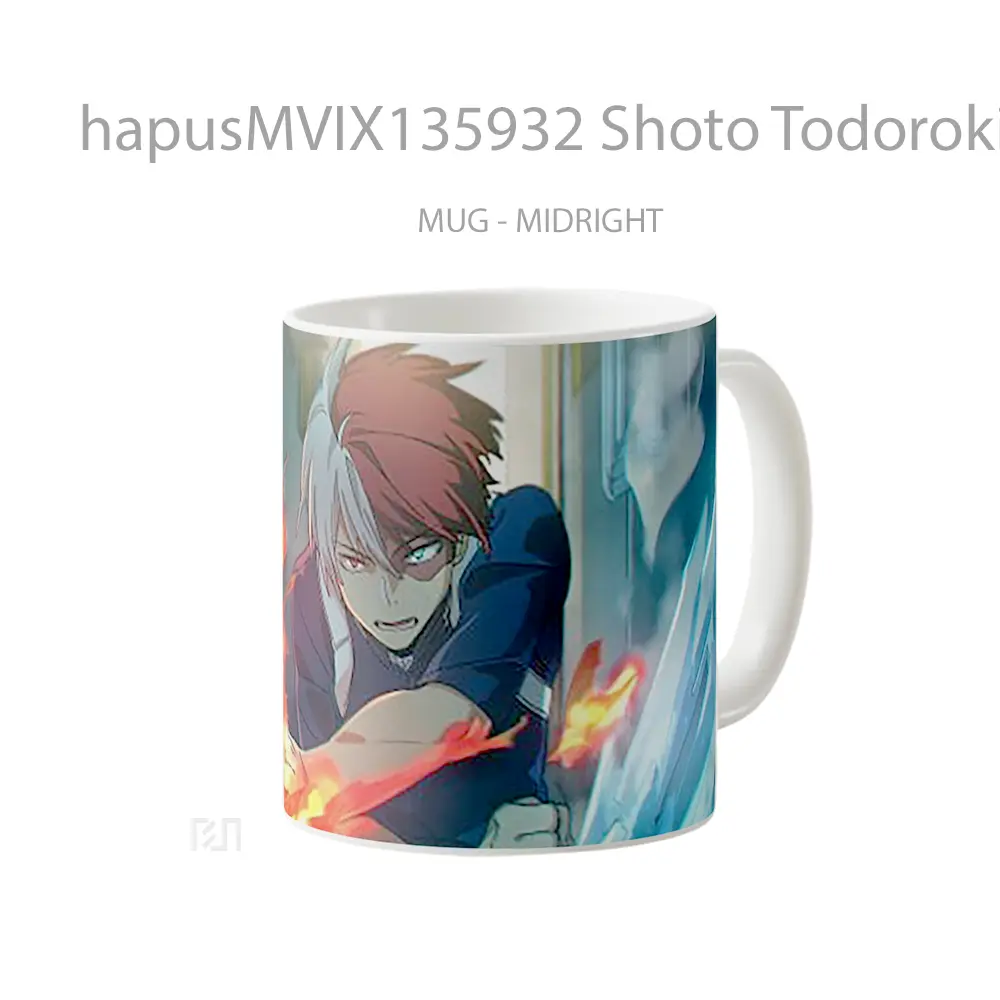 Mug Shoto Todoroki My Hero Academia V3 Cangkir Anime - All-side / Desain