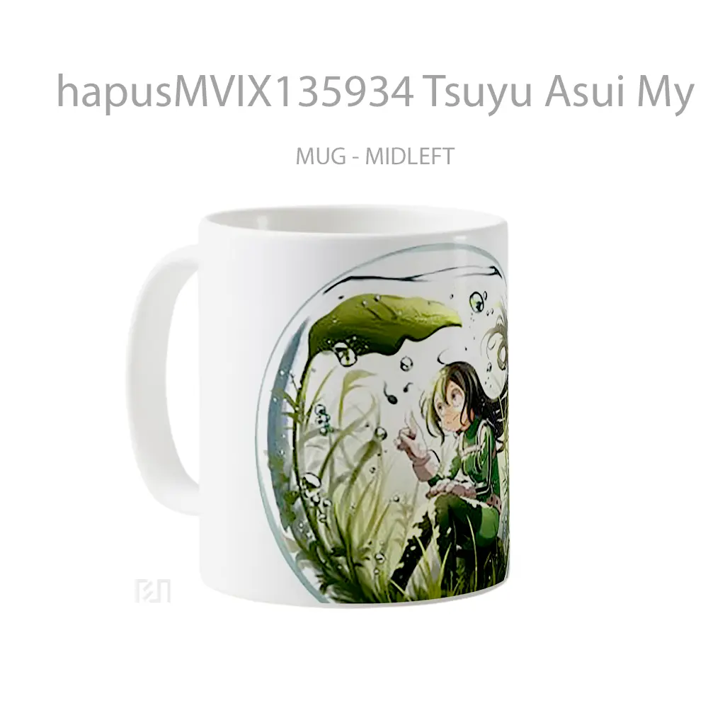 Mug Tsuyu Asui My Hero Academia V1 Cangkir Anime - All-side / Desain