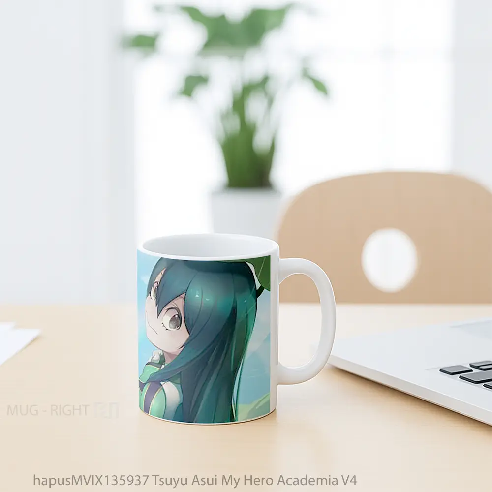 Mug Tsuyu Asui My Hero Academia V4 Cangkir Anime - All-side / Desain