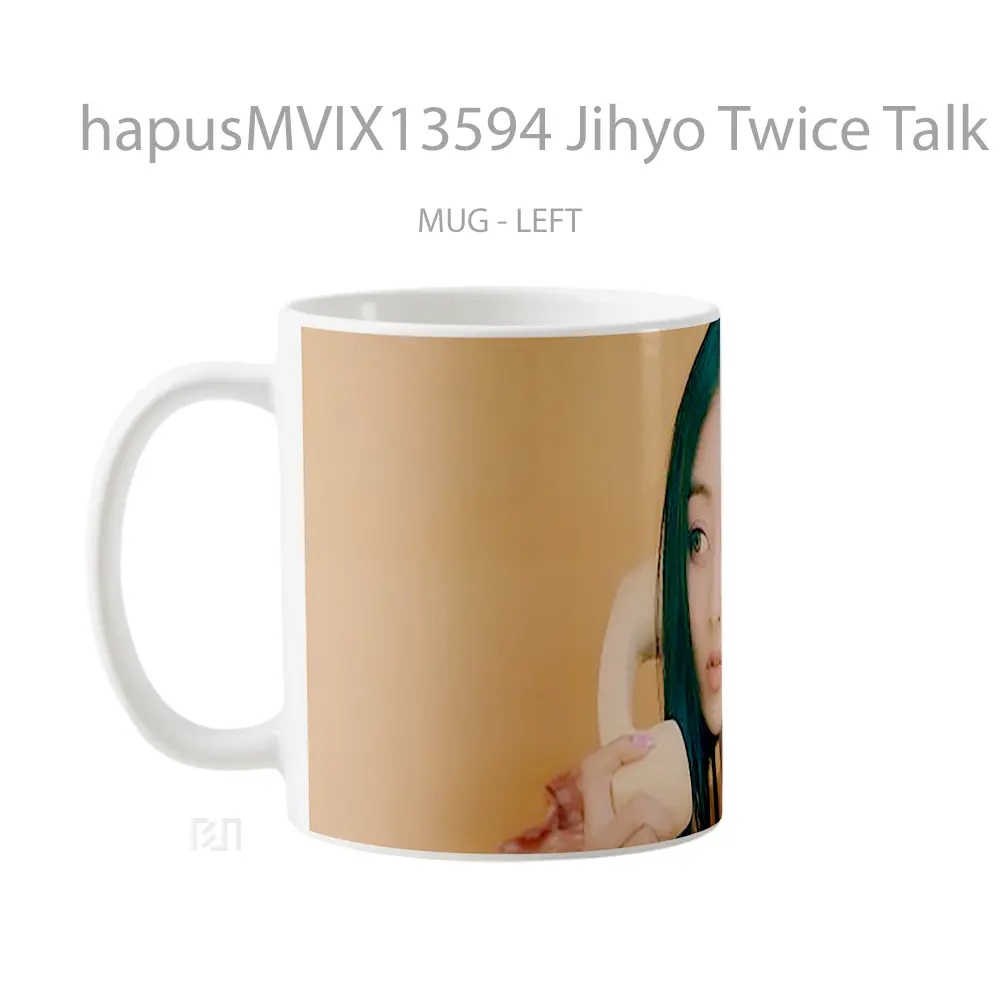 Mug Jihyo Twice Talk That Talk V1 Gelas Keramik Unik - All-side / Desain