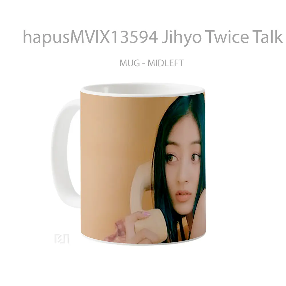 Mug Jihyo Twice Talk That Talk V1 Gelas Keramik Unik - All-side / Desain