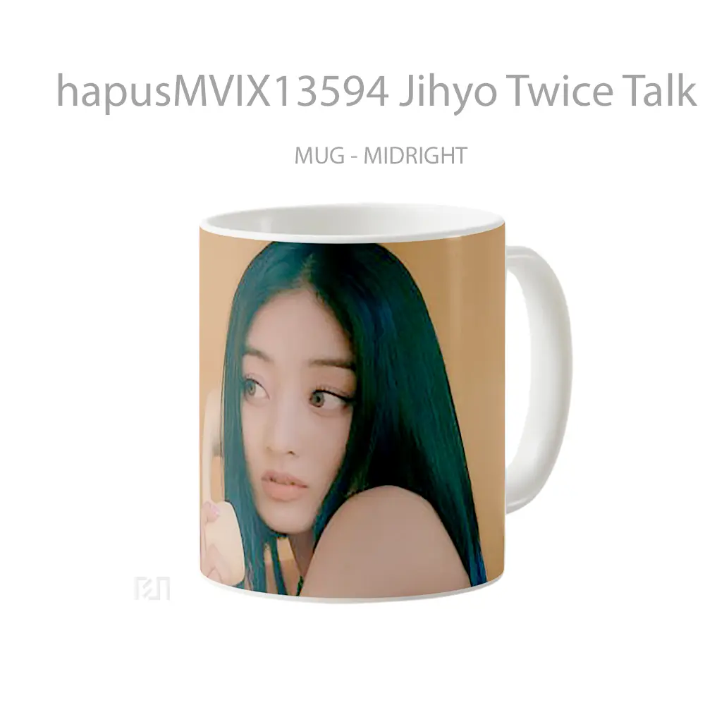 Mug Jihyo Twice Talk That Talk V1 Gelas Keramik Unik - All-side / Desain