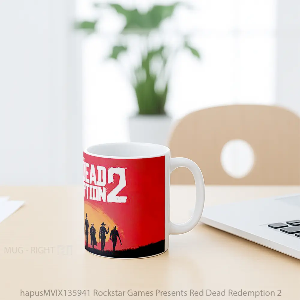 Mug Rockstar Games Presents Red Dead Redemption 2 Gelas Keramik Unik - All-side / Desain