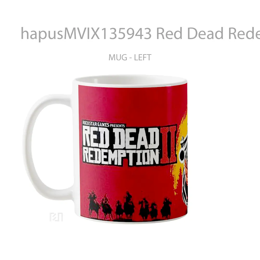 Mug Red Dead Redemption 2 Cover Gelas Keramik Unik - All-side / Desain
