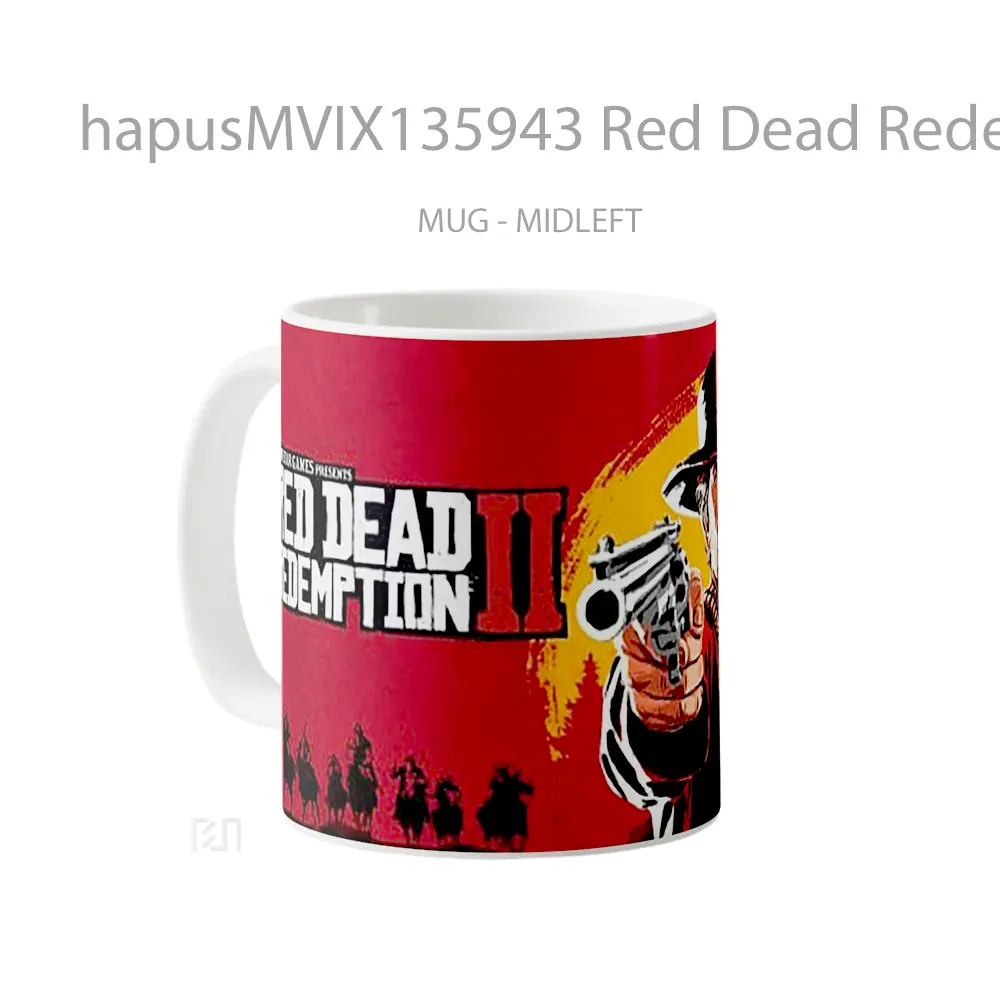 Mug Red Dead Redemption 2 Cover Gelas Keramik Unik - All-side / Desain
