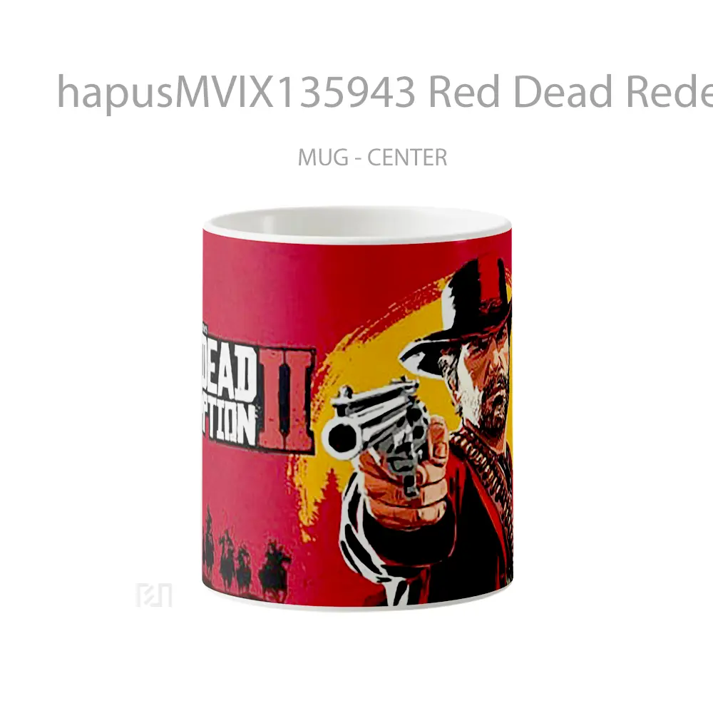 Mug Red Dead Redemption 2 Cover Gelas Keramik Unik