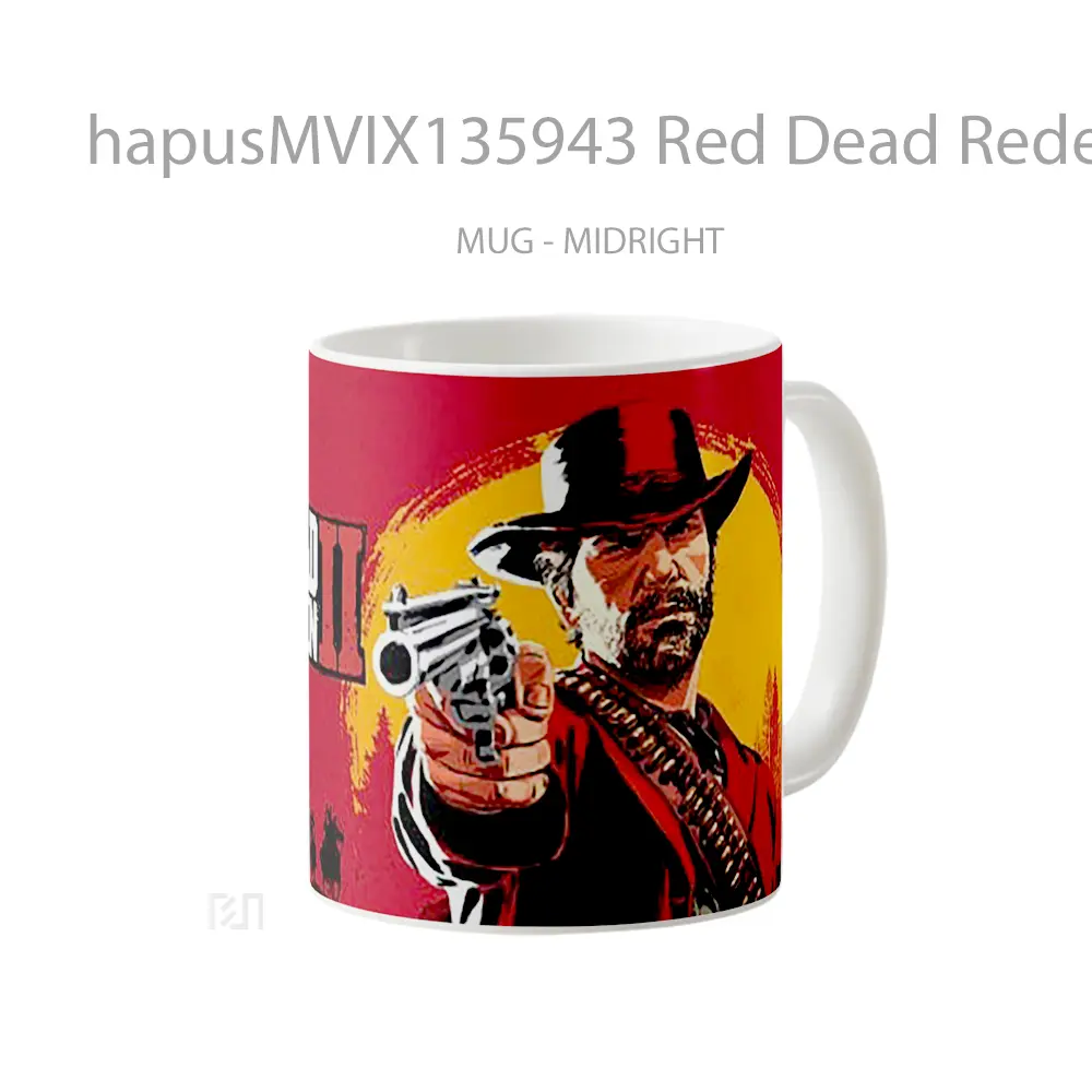 Mug Red Dead Redemption 2 Cover Gelas Keramik Unik - All-side / Desain