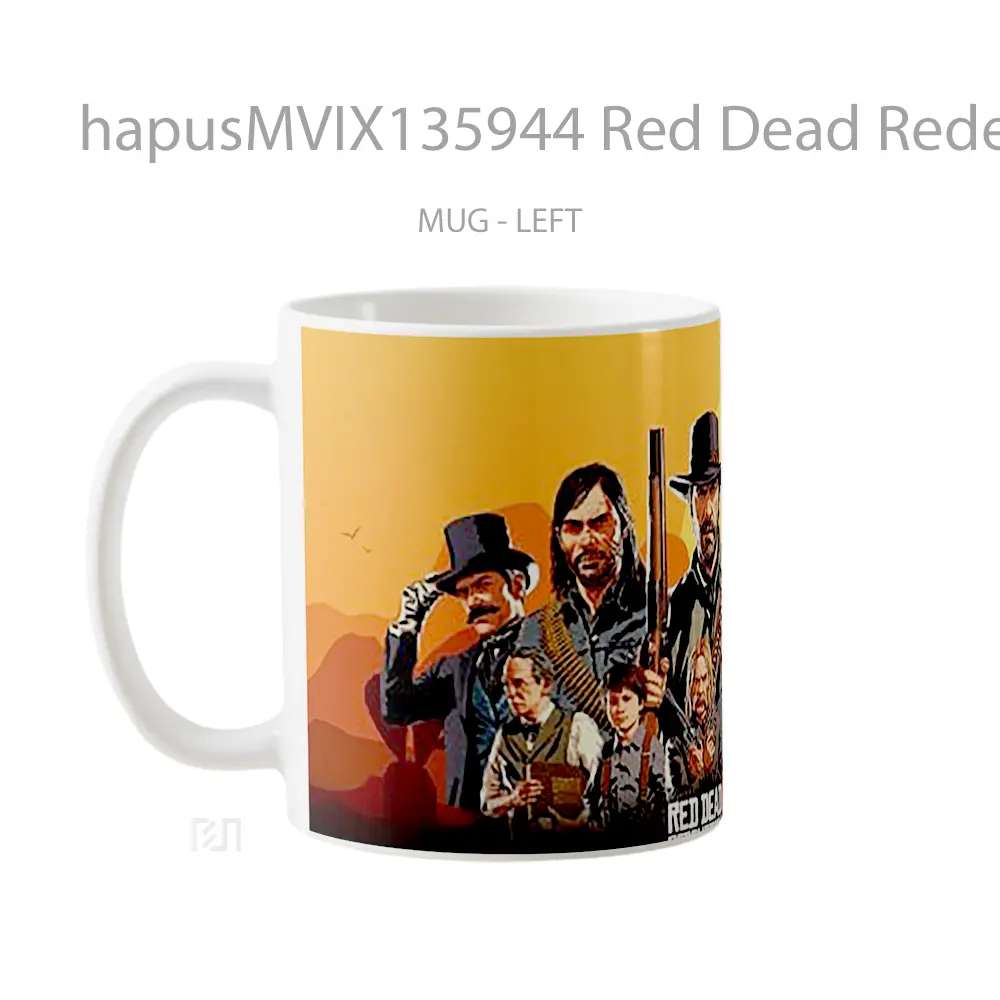 Mug Red Dead Redemption 2 Portada Characters Gelas Keramik Unik - All-side / Desain