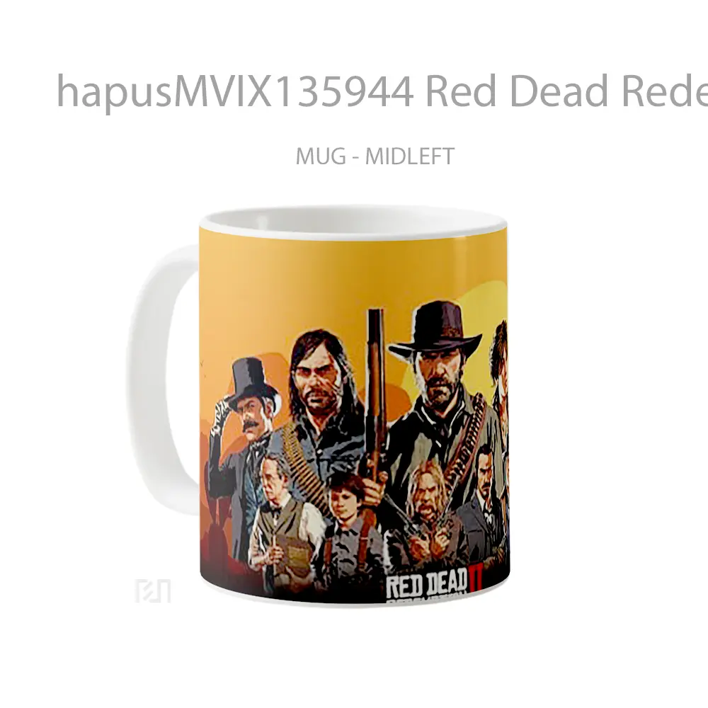 Mug Red Dead Redemption 2 Portada Characters Gelas Keramik Unik - All-side / Desain