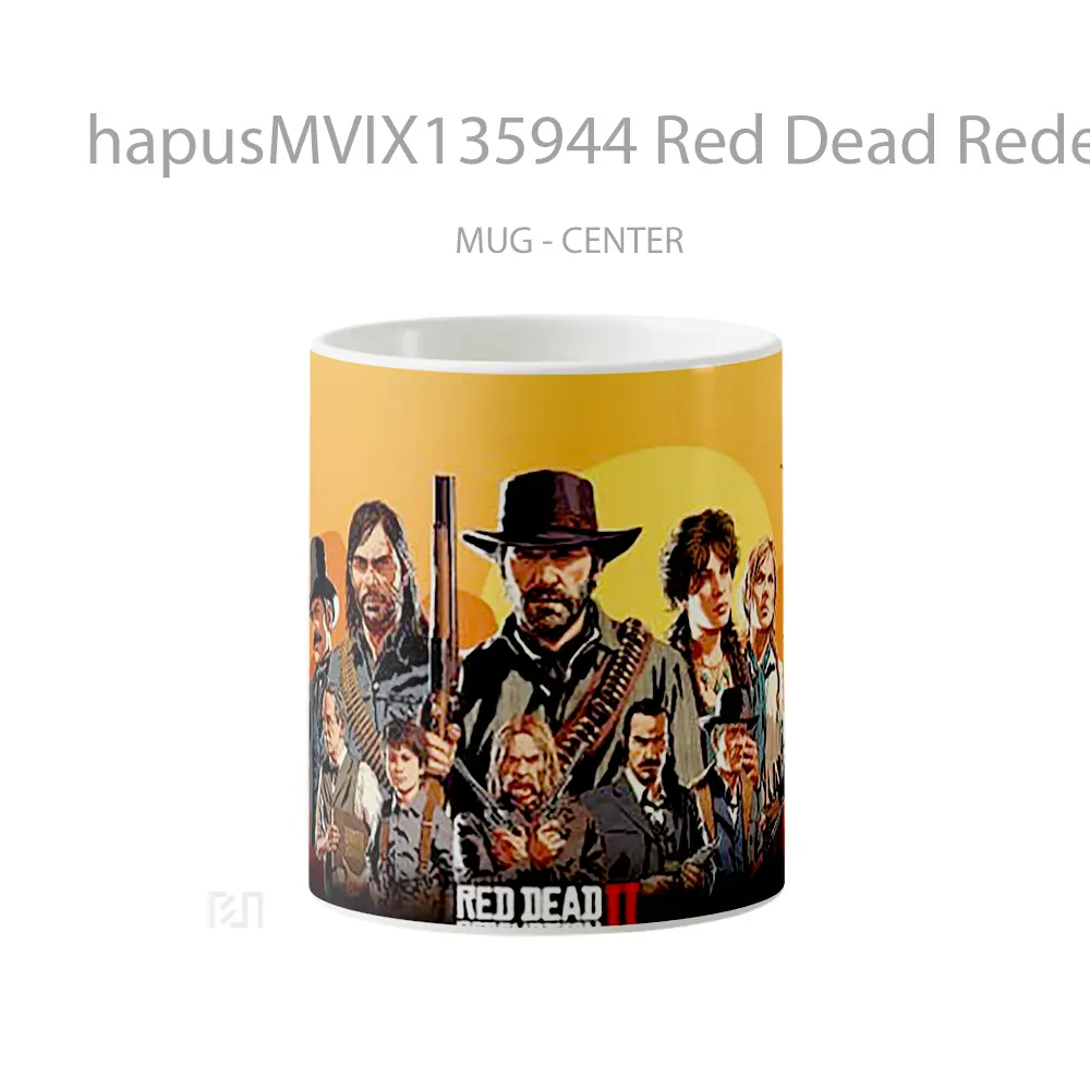 Mug Red Dead Redemption 2 Portada Characters Gelas Keramik Unik