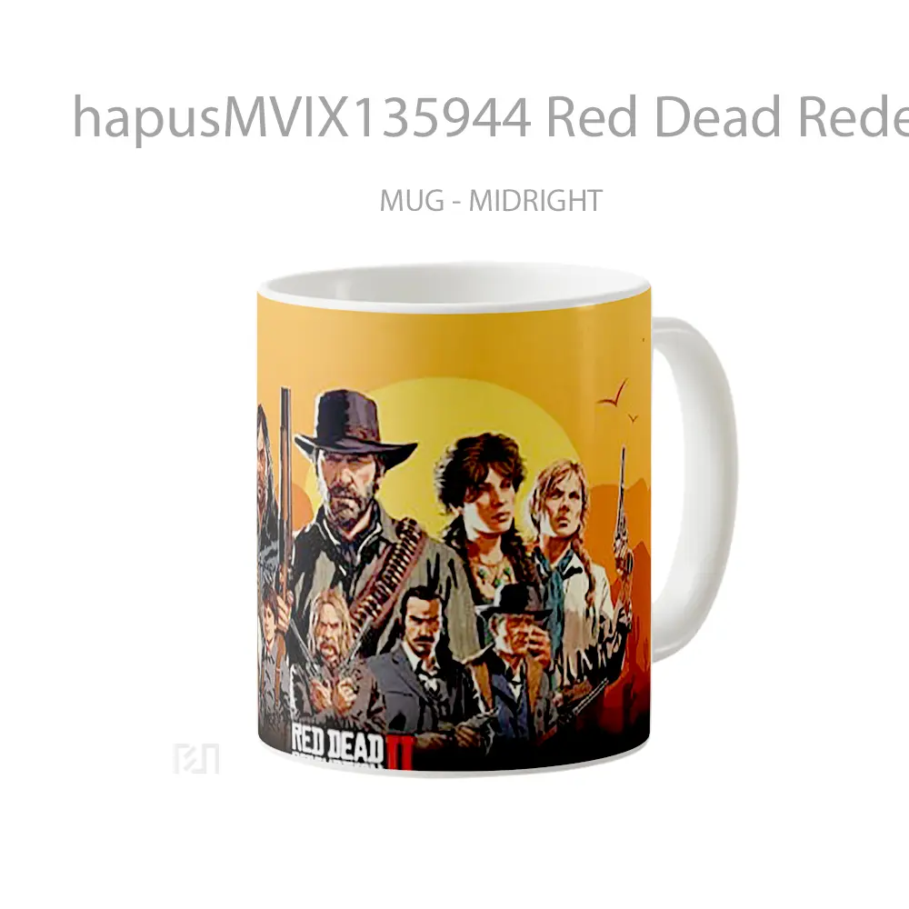 Mug Red Dead Redemption 2 Portada Characters Gelas Keramik Unik - All-side / Desain