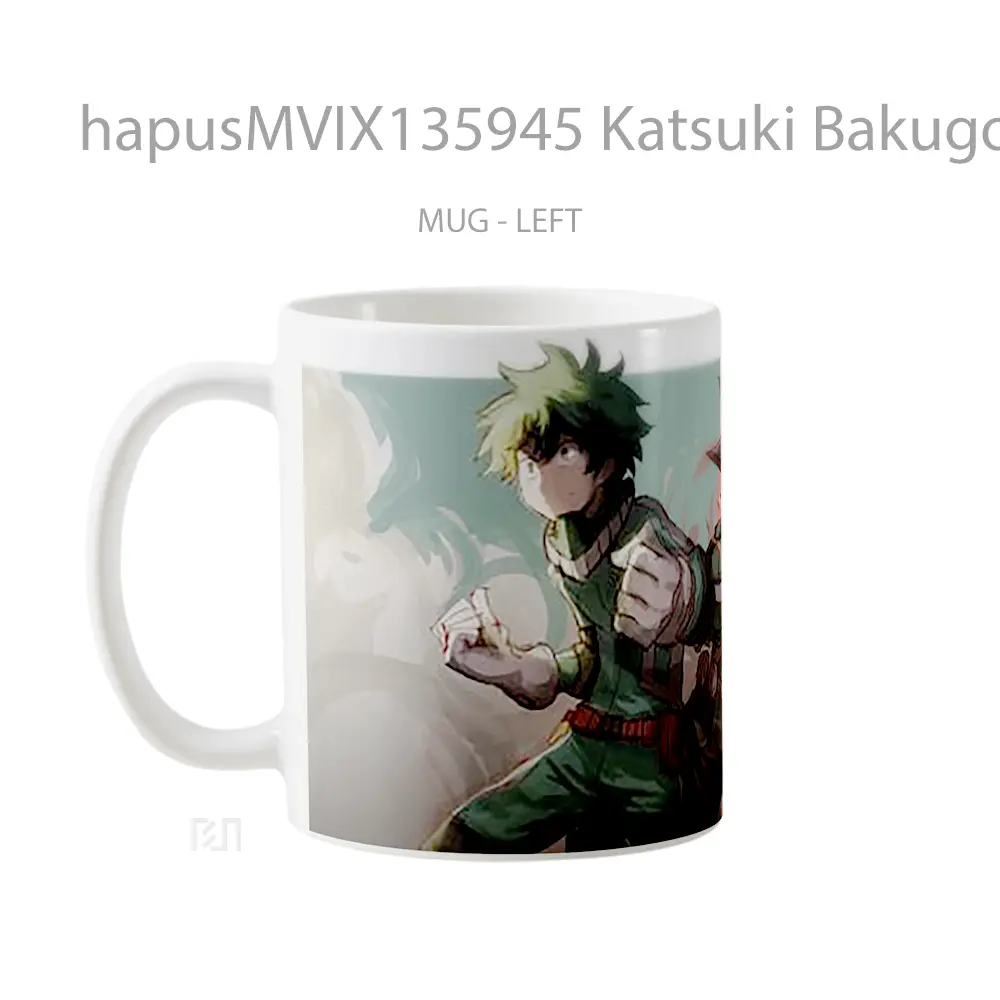 Mug Katsuki Bakugou And Izuku Midoriya My Hero Academia Cangkir Anime - All-side / Desain