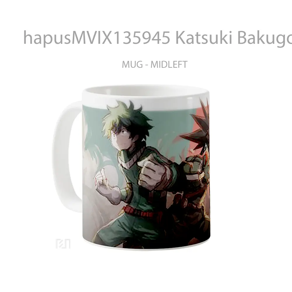 Mug Katsuki Bakugou And Izuku Midoriya My Hero Academia Cangkir Anime - All-side / Desain