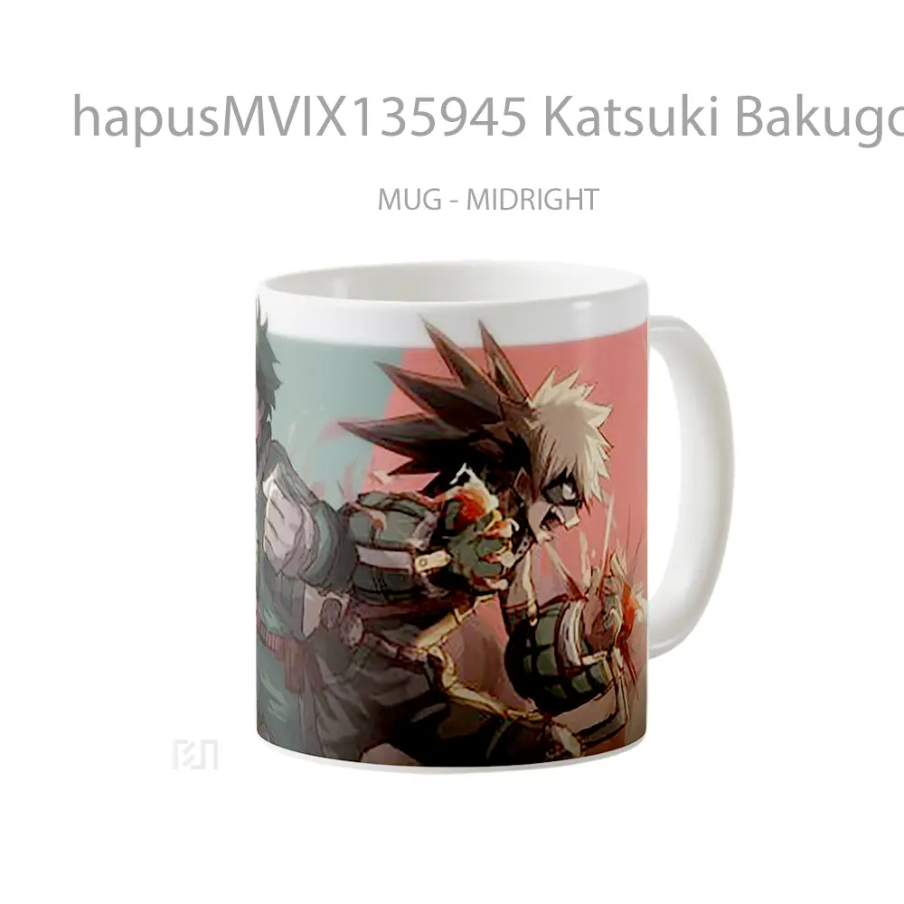 Mug Katsuki Bakugou And Izuku Midoriya My Hero Academia Cangkir Anime - All-side / Desain