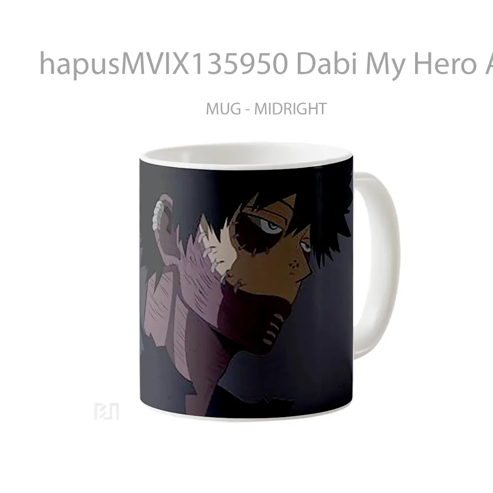 Mug Dabi My Hero Academia V1 Cangkir Anime - All-side / Desain
