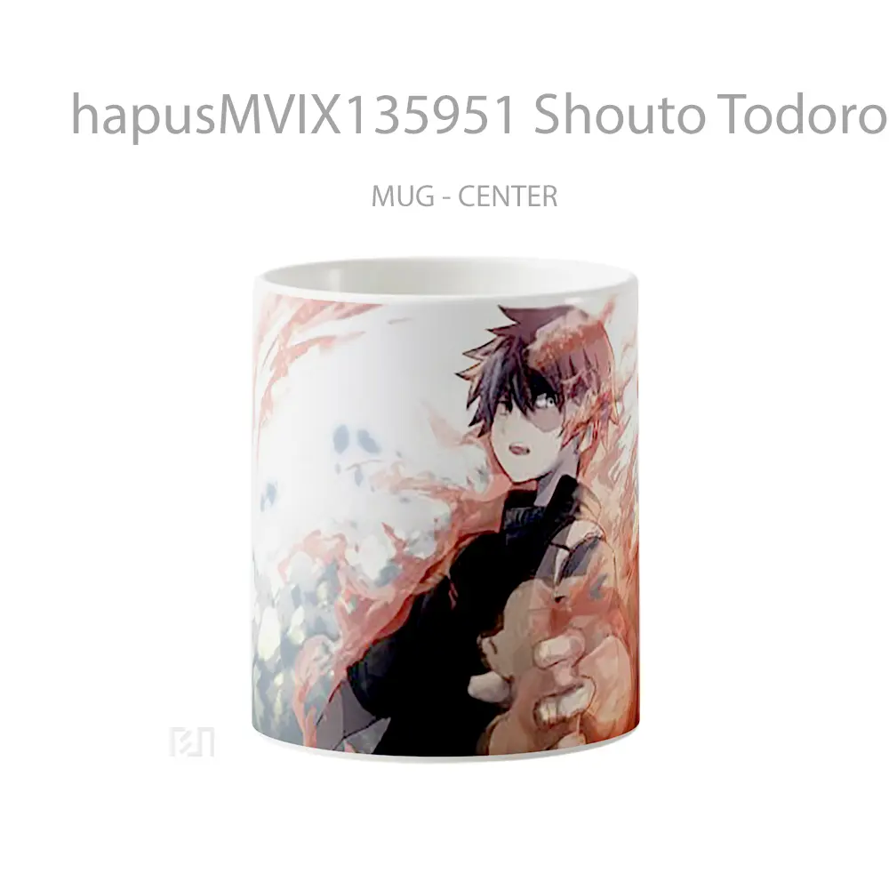 Mug Shouto Todoroki My Hero Academia Cangkir Anime
