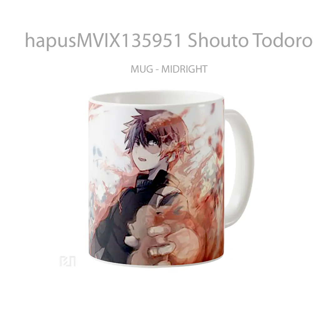 Mug Shouto Todoroki My Hero Academia Cangkir Anime - All-side / Desain